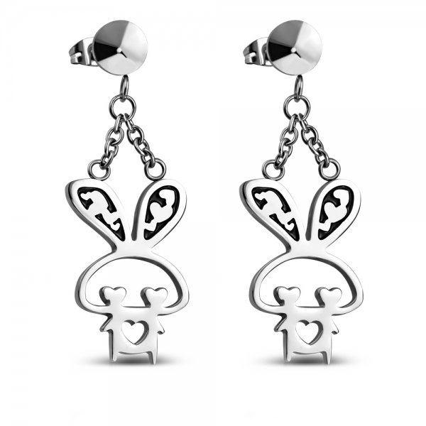 Cercei inox iepurasi cu imioare [1]